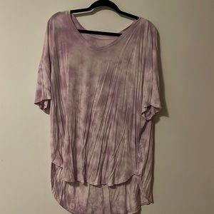 Pink/purple tie dye flowy tee